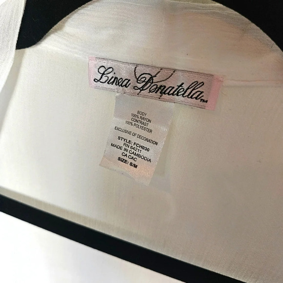 Linea Donatella Classic Linen and Lace Crisp Cover-Up - Picture 6 of 9